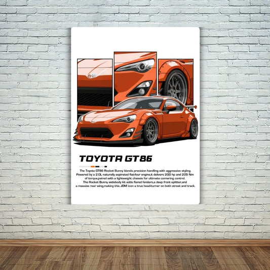 Toyota GT86 Metal Poster