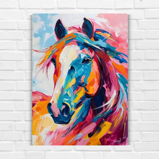 Horse Painting Metal Poster