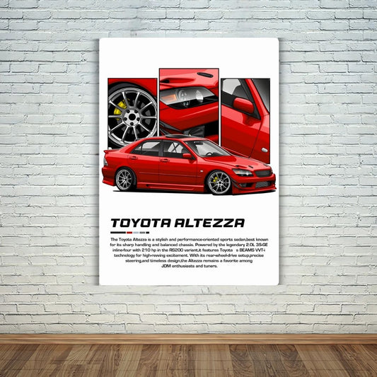 Toyota Altezza Metal Poster