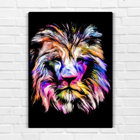 Abstract Lion Metal Poster