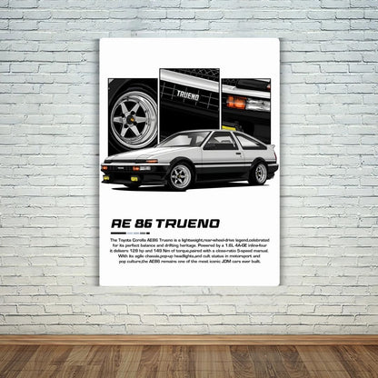 Toyota Corolla AE86 Metal Poster