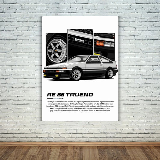 Toyota Corolla AE86 Metal Poster