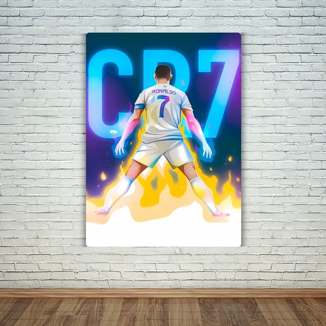 CR7 The Fire Within Metal Poster
