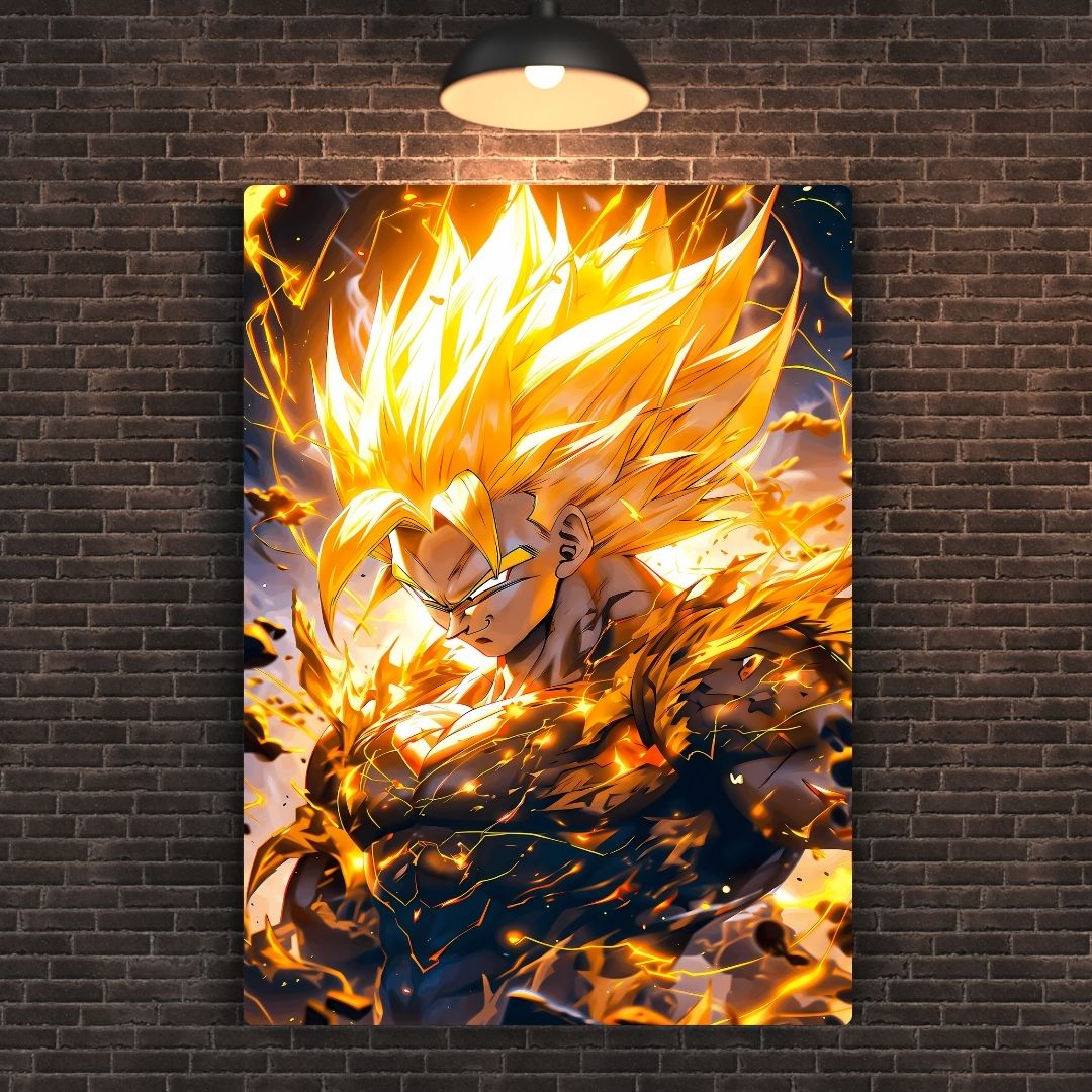 Super Saiyan's Fury Metal Poster