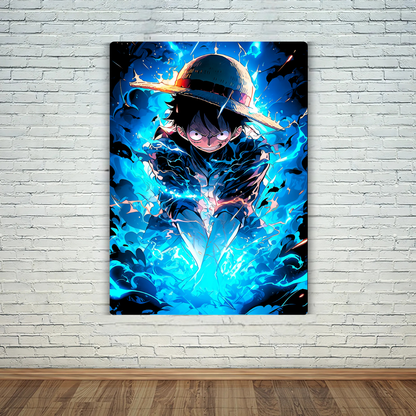 Luffy In Action Metal Poster