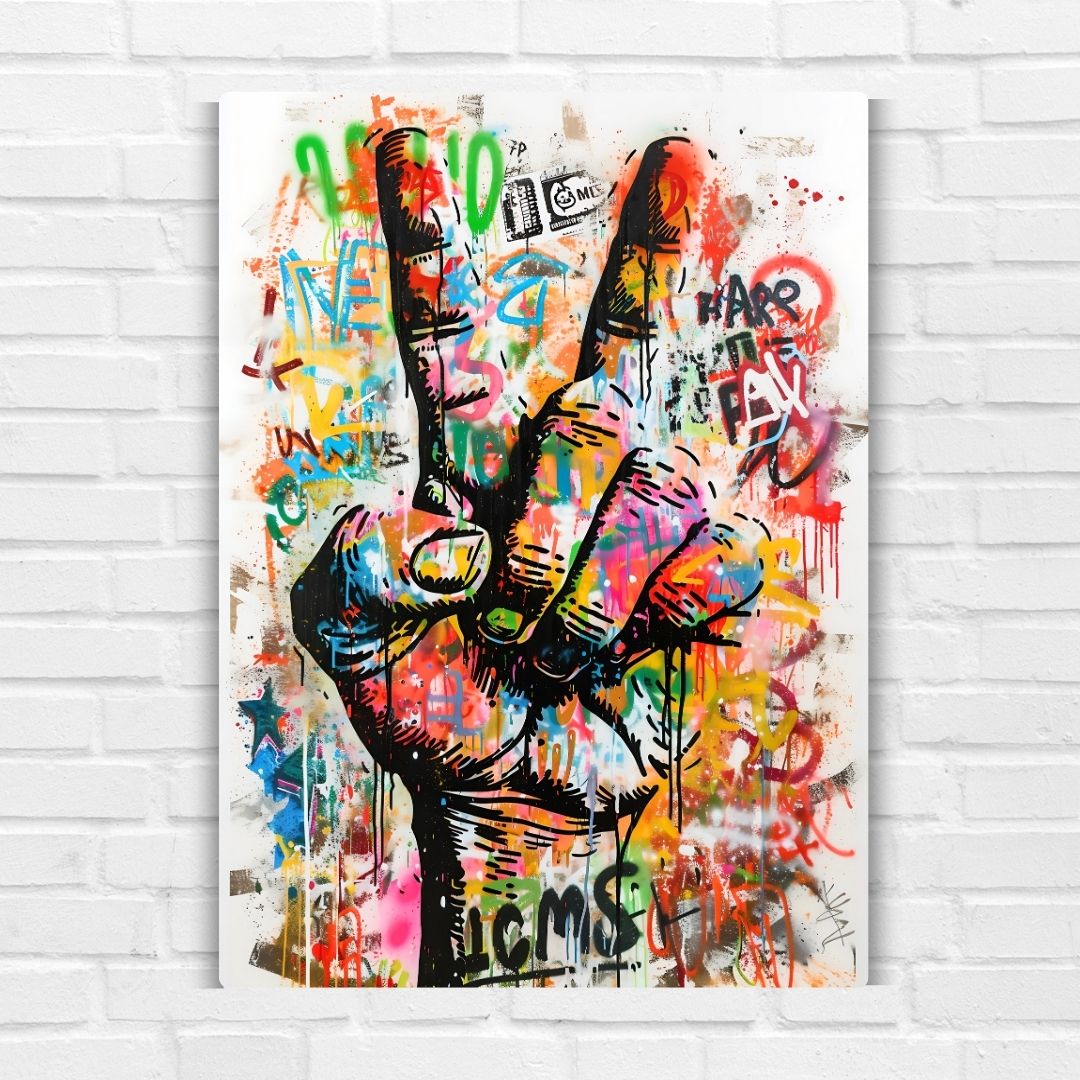 Peace Out Loud Metal Poster