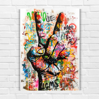 Peace Out Loud Metal Poster