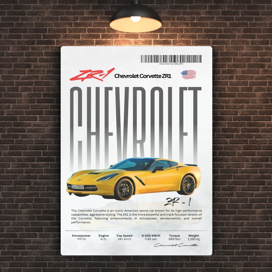 Chevrolet Corvette ZR1 Metal Poster