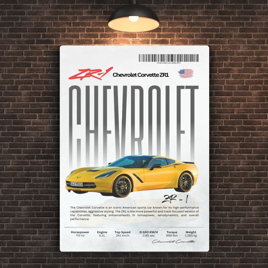 Chevrolet Corvette ZR1 Metal Poster