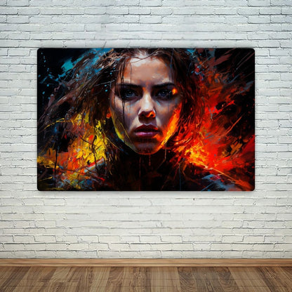 Black Widow's Gaze Metal Poster