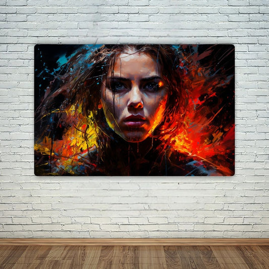 Black Widow's Gaze Metal Poster