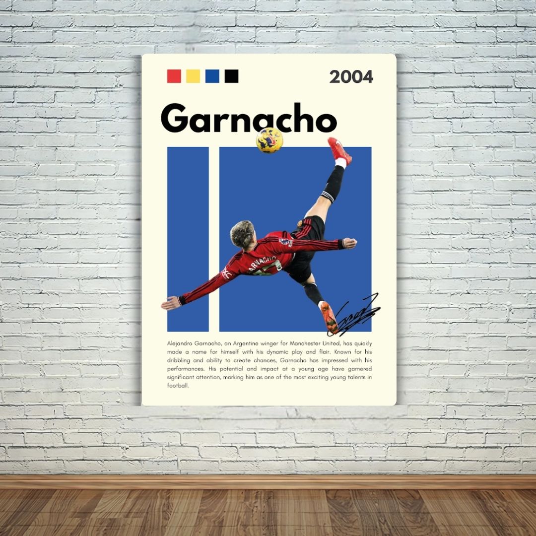 Alejandro Garnacho Metal Poster