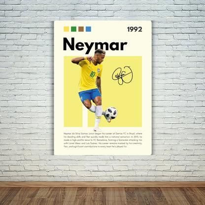 Neymar Da Silva Santos Jr. Metal Poster