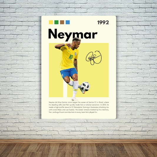 Neymar Da Silva Santos Jr. Metal Poster