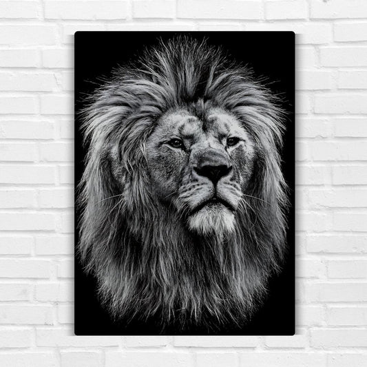 Majestic Lion Portrait Metal Poster