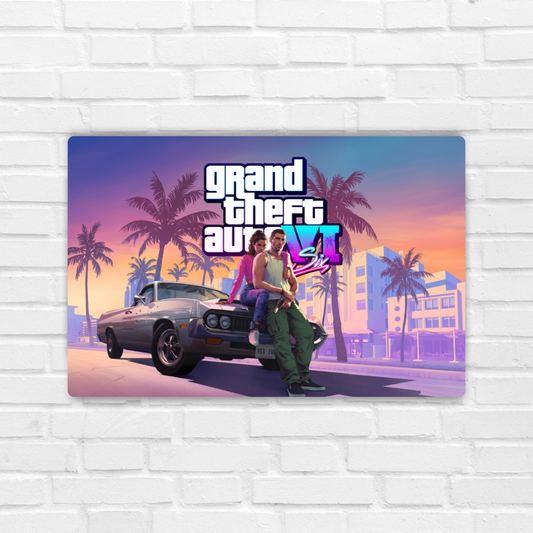 Grand Theft Auto VI Metal Poster