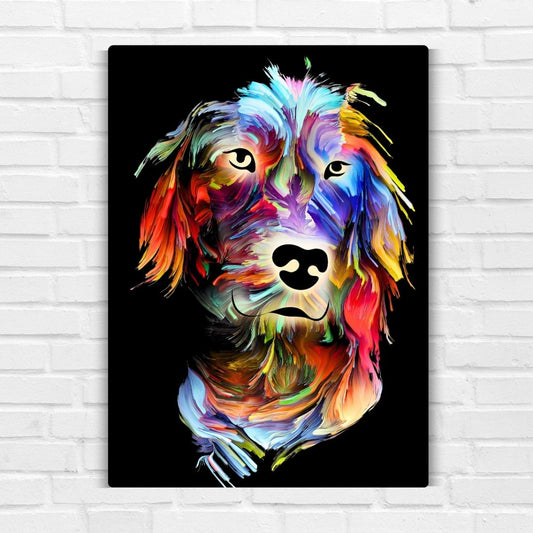 Abstract Dog Metal Poster