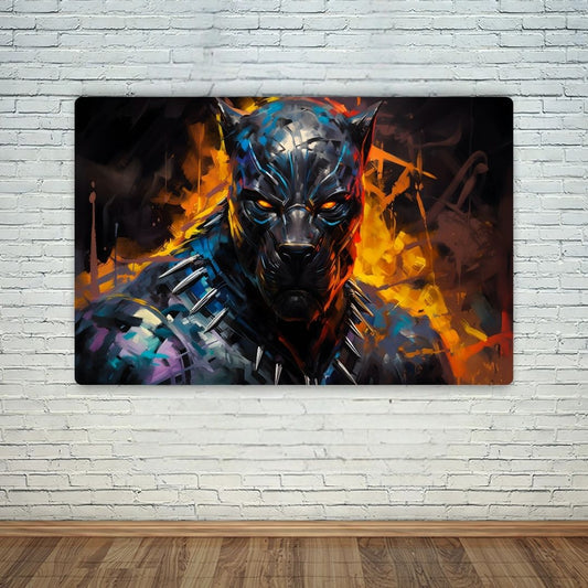 Black Panther In Action Metal Poster