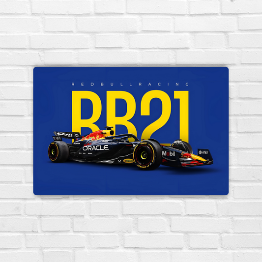 Red Bull RB21 Metal Poster