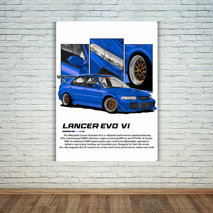 Lancer EVO VI Metal Poster
