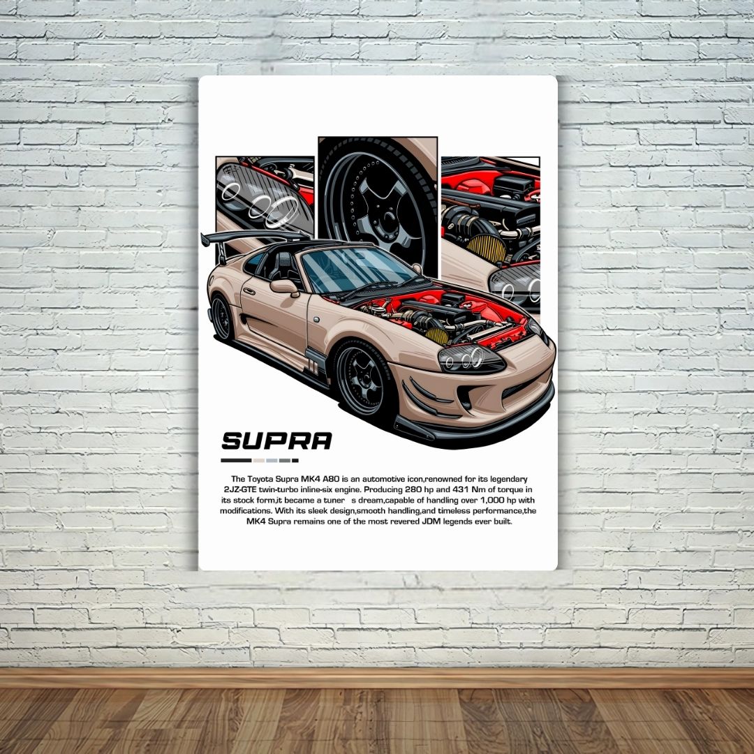 Supra MK4 A80 Metal Poster
