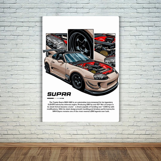 Supra MK4 A80 Metal Poster