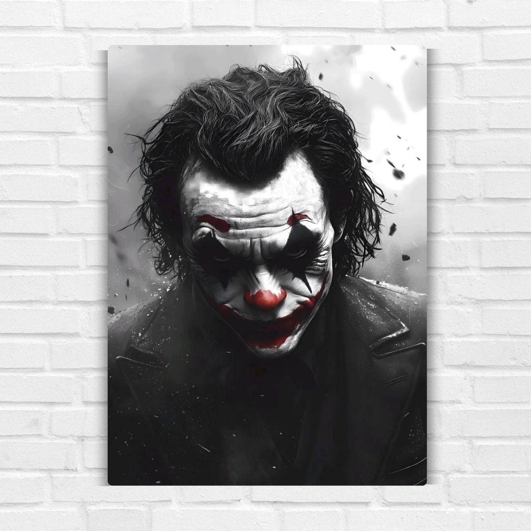 Joker In Gray Metal Poster
