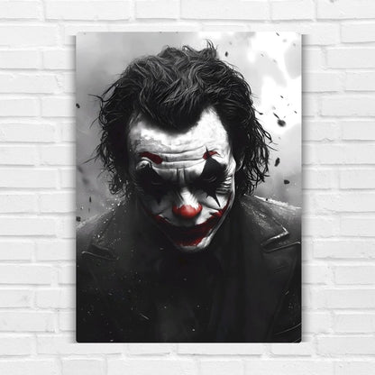 Joker In Gray Metal Poster