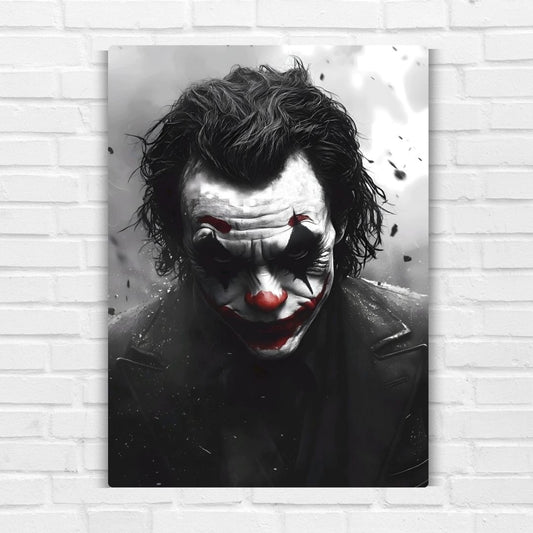 Joker In Gray Metal Poster
