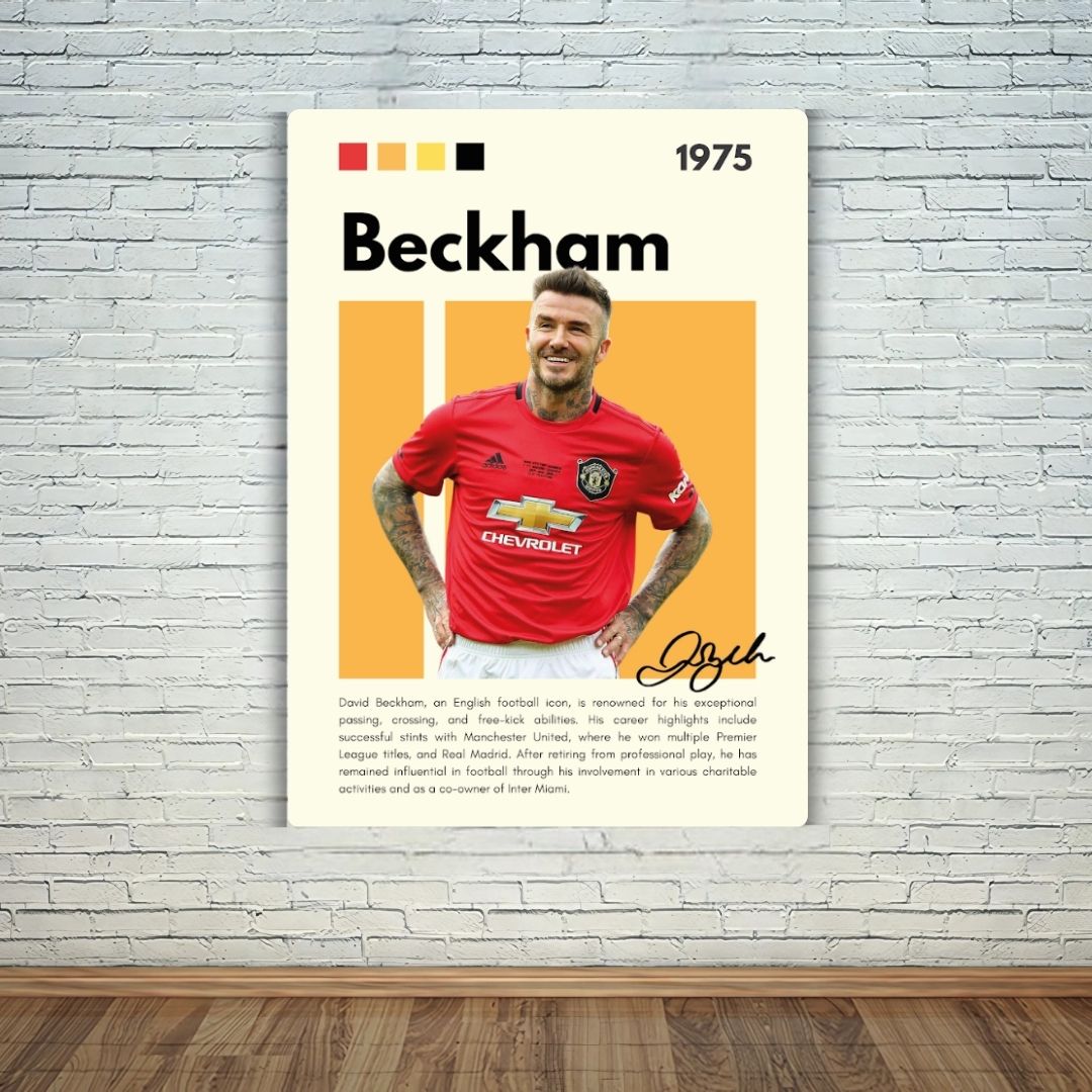 David Beckham Metal Poster