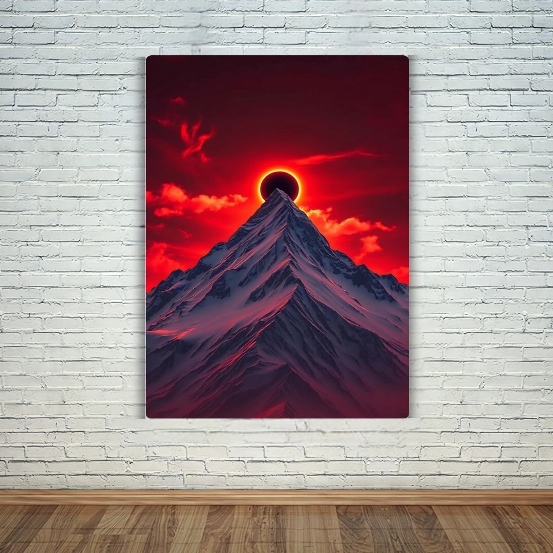 Red Mountain Metal Poster