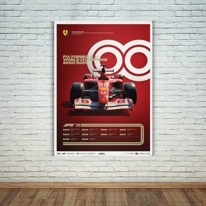 F1 World Champions 2000-2009 Metal Poster