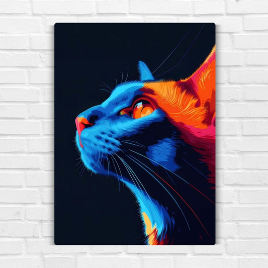 Chromatic Cat Metal Poster