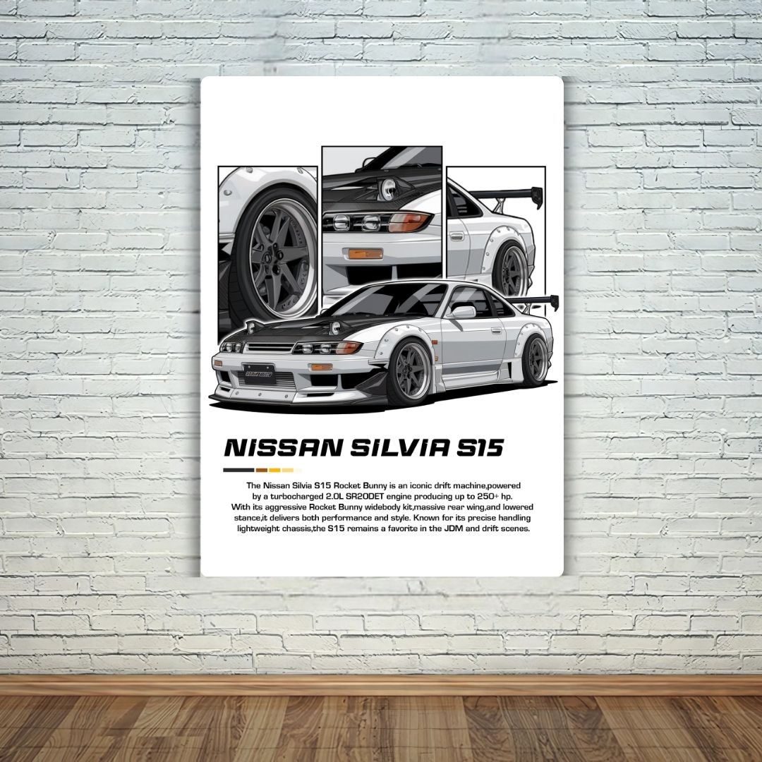 Nissan Silvia S15 Metal Poster
