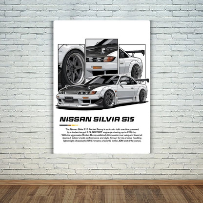 Nissan Silvia S15 Metal Poster