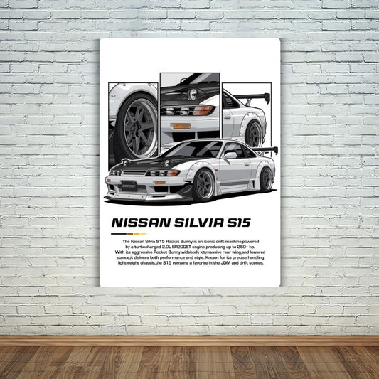 Nissan Silvia S15 Metal Poster