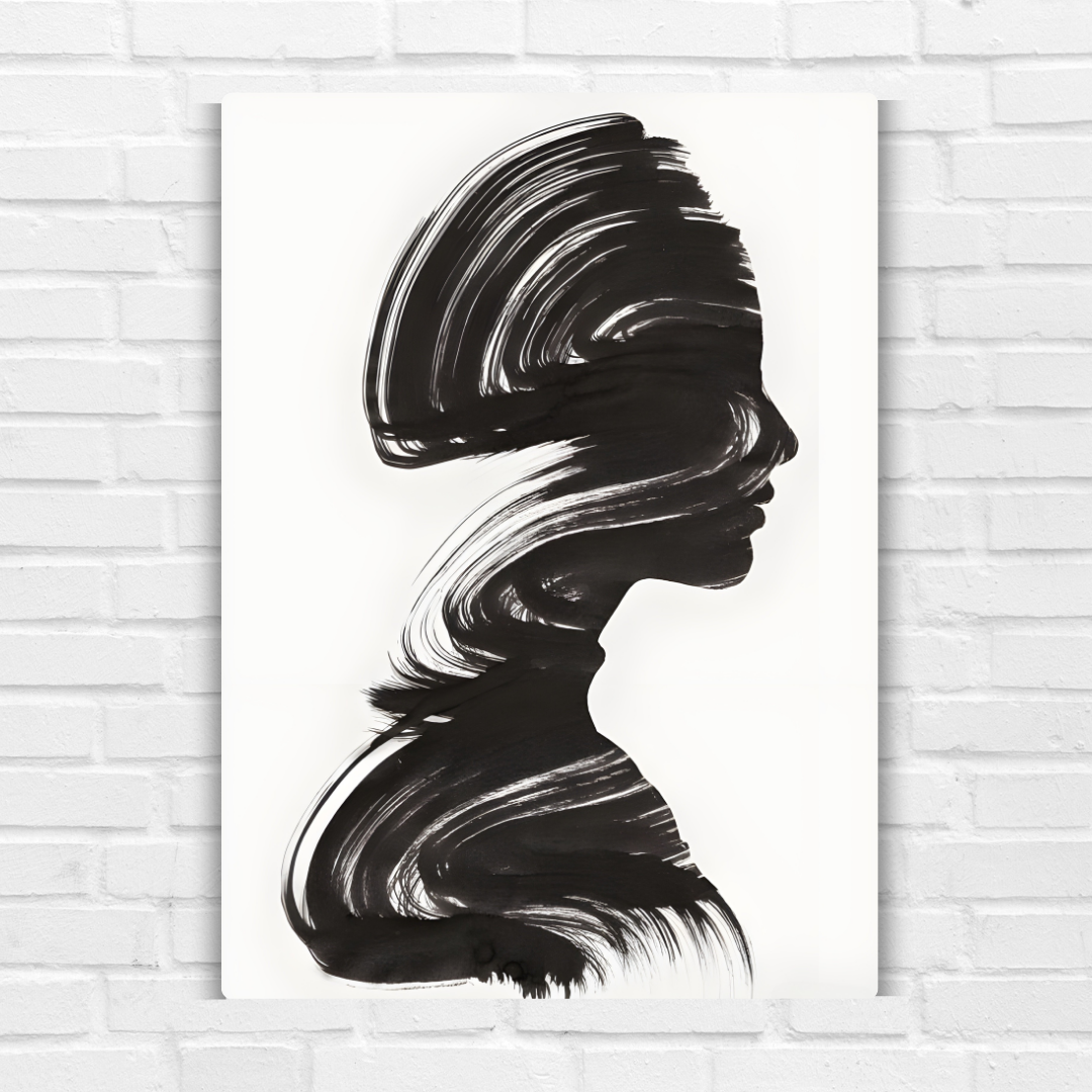 Brushed Lady Art Metal Poster