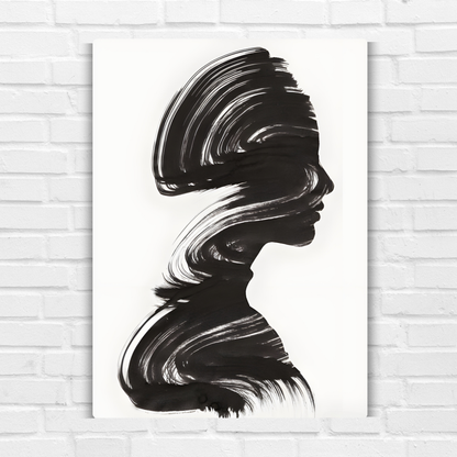 Brushed Lady Art Metal Poster