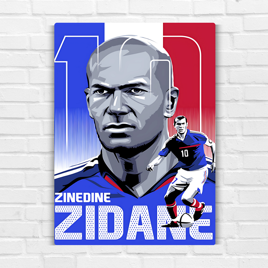 Zinedine Metal Poster