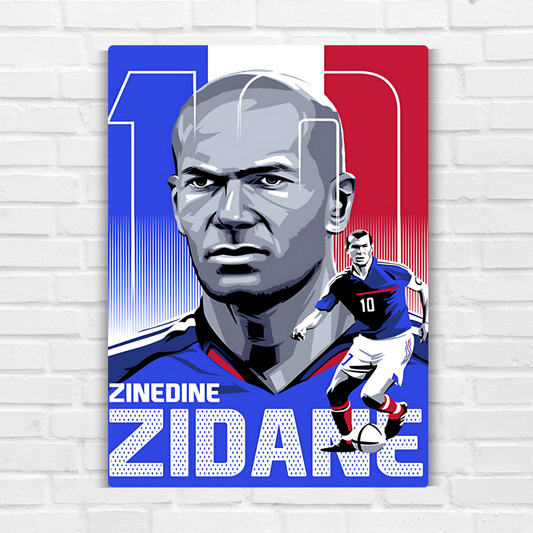 Zinedine Metal Poster