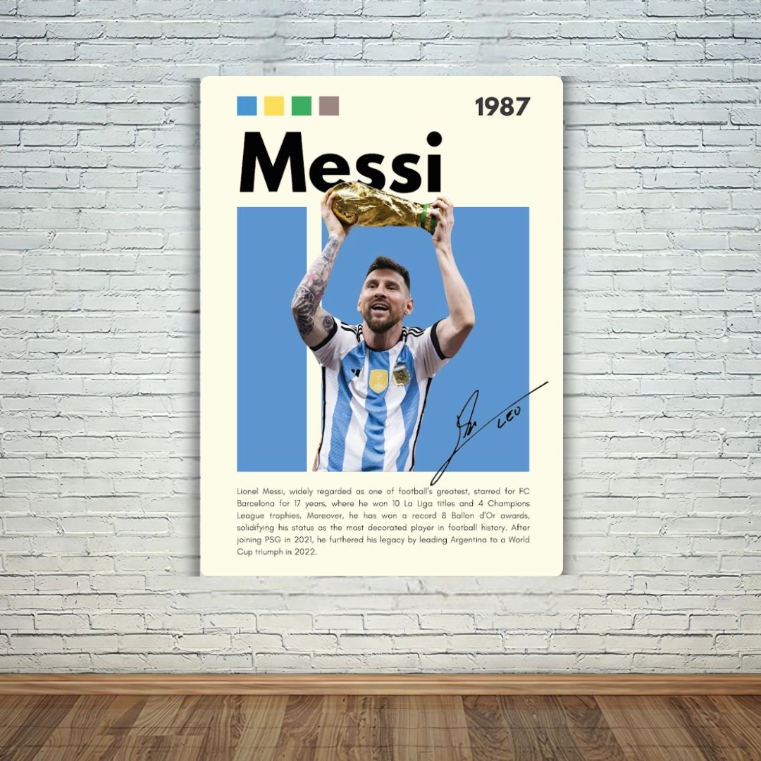 The Champion Messi Metal Poster