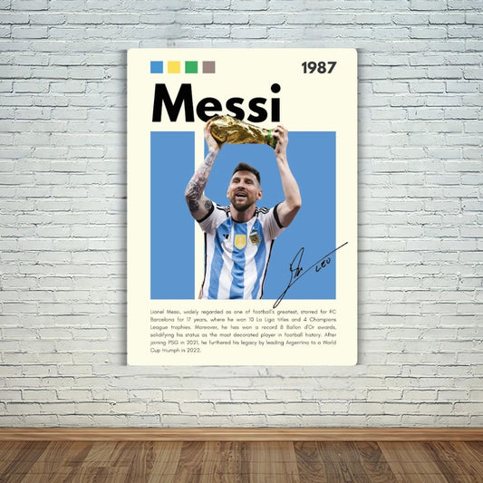 The Champion Messi Metal Poster