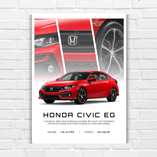 Honda Civic EG Metal Poster