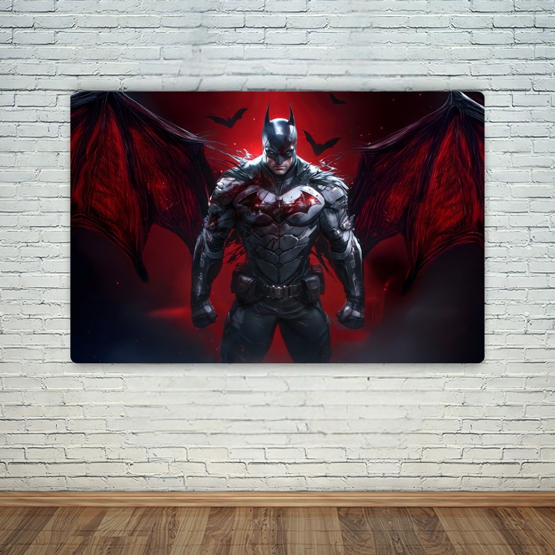 Batman In Action Metal Poster