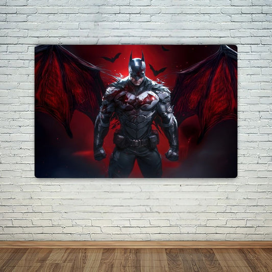Batman In Action Metal Poster