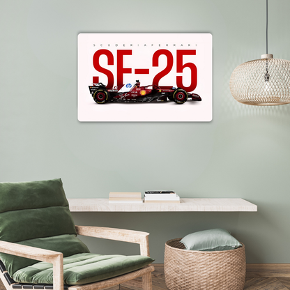 Ferrari SF-25 Metal Poster
