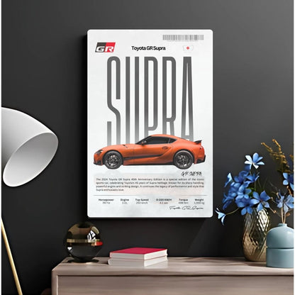 Toyota GR Supra Metal Poster