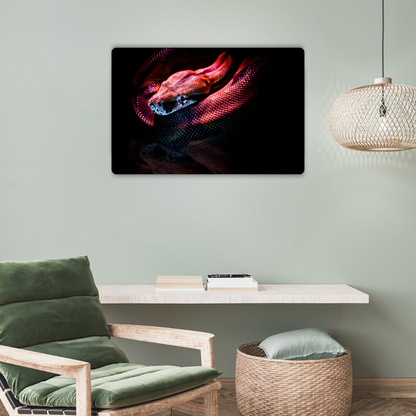 Red Snake Metal Poster
