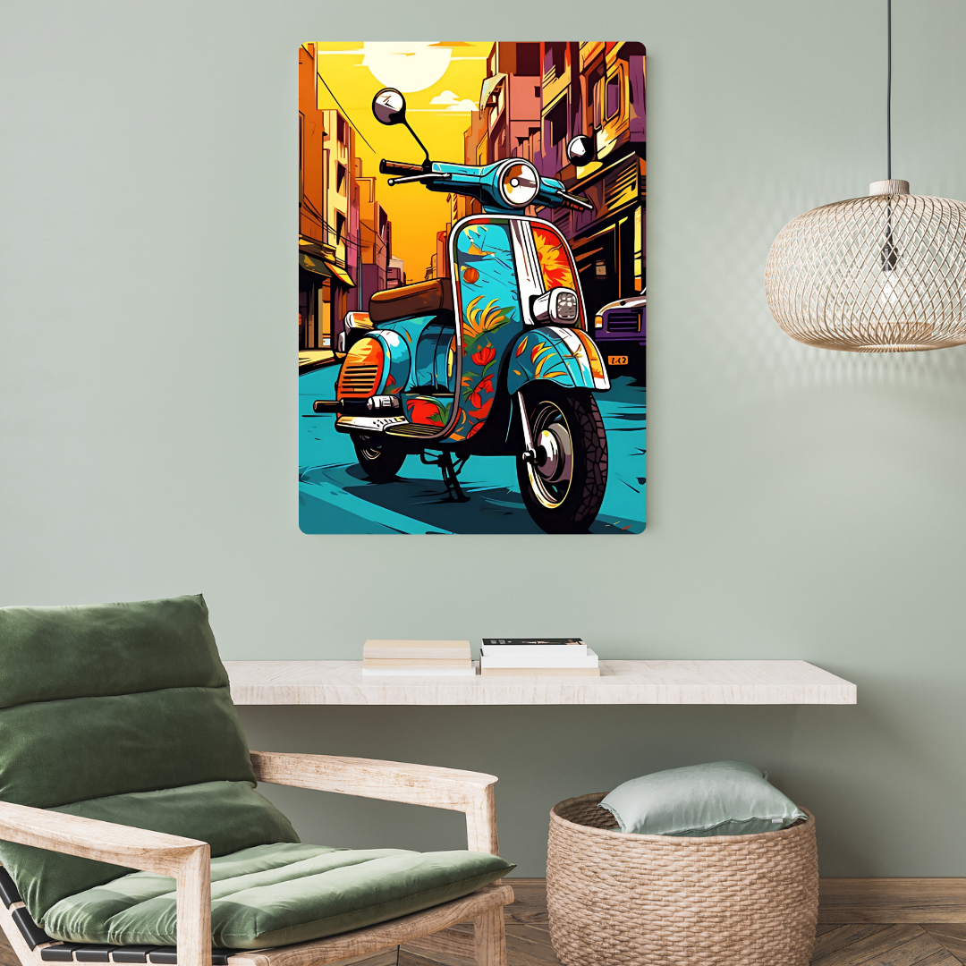 Scooter Art Metal Poster