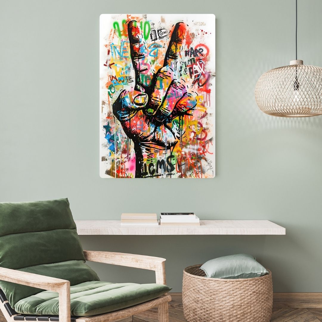 Peace Out Loud Metal Poster